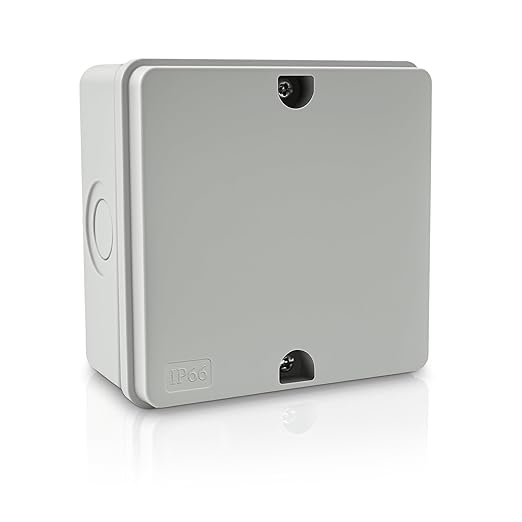 Junction Box, External Size 4.2 x 4.2 x 2.3inch by NineLeaf