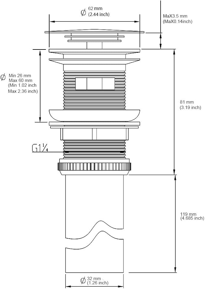 Bathroom Sink Pop Up Drain - Image 7
