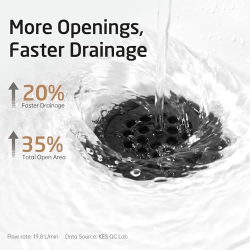 KES Bathroom Sink Grid Drain Without Overflow, Faster Drainage Anti-Clog - Image 2