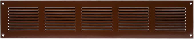 Repa Market Air Vent Cover 20x4 Inch Brown Galvanized Steel Louvered Grill Cover by RepaMarket