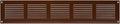 Repa Market Air Vent Cover 20x4 Inch Brown Galvanized Steel Louvered Grill Cover by RepaMarket
