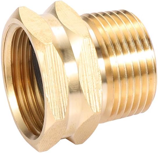 3/4" GHT Female to 3/4" NPT Male Connector, Brass Garden Hose Fitting 2pcs - Image 5