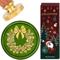 CRASPIRE Flower Wax Stamp Christmas Wreath Wax Seal Head 3cm Golden Metal Brass by CRASPIRE