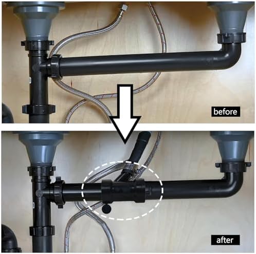 60519 Dishwasher Drain Hose Adapter Black Plastic - Image 2