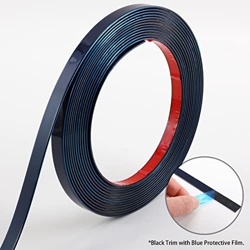 Trimold Matte Black Molding Trim Peel and Stick, Flexible Mirror Border Design - Image 4