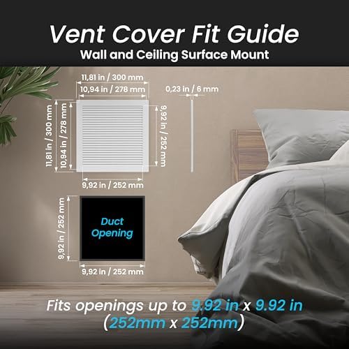 Repa Market 12 x 12 Inch White Square Air Vent Cover - Image 2