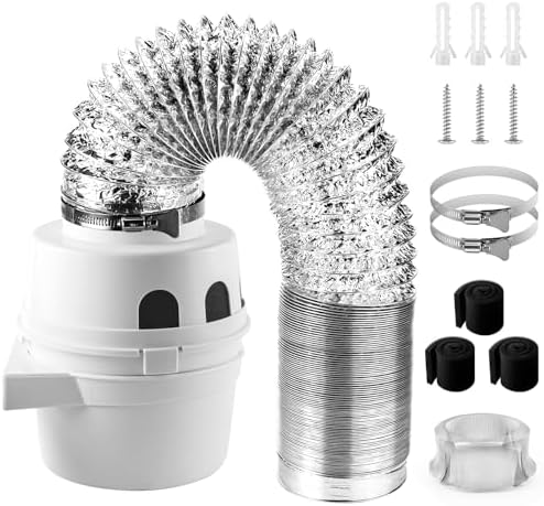 TDIDVKZW Indoor Dryer Vent Kit 4-Inch 8-Ft Filter 3 In 1 by Cenipar by Cenipar