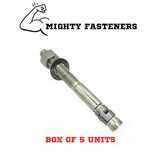 Mighty Fasteners Wedge Anchors – Heavy-Duty 304 Stainless Steel Expansion Bolts - Image 3
