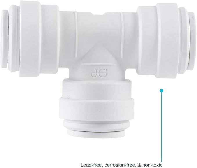 John Guest Speedfit 3/8 Inch x 3/8 Inch x 1/4 Inch OD Reducing Tee, Push to - Image 4