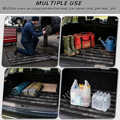 Black Flag Car Trunk Mat Universal Fit 29"x39" - Image 3