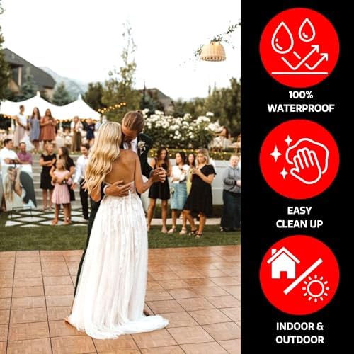 SnapLock Portable Dance Floor Kit, Oak Finish, 25 Sq Ft - Image 5