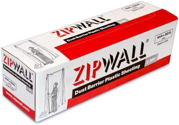 ZIPWALL SLP4 12 Foot Spring Loaded Dust Barrier Poles and ZipWall PY50 Dust - Image 5
