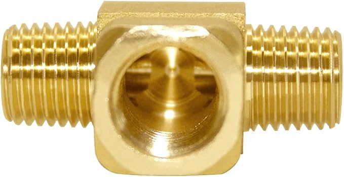 Joywayus Brass Pipe Fitting Barstock Street Tee T 3 way NPT 1/4" Male × 1/4" - Image 5