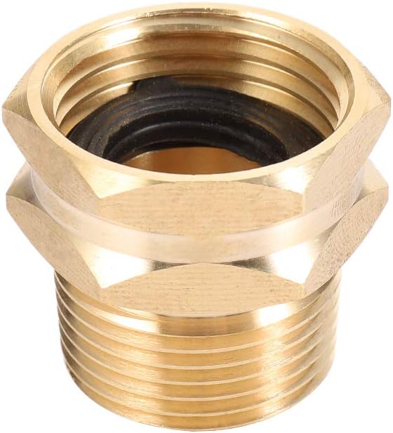 3/4" GHT Female to 3/4" NPT Male Connector, Brass Garden Hose Fitting 2pcs - Image 3