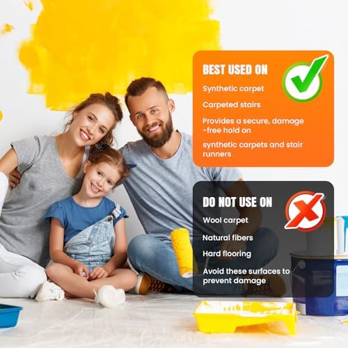 3mil Carpet Protection Film 36" x 200', self-Adhesive Plastic Carpet Protection - Image 4