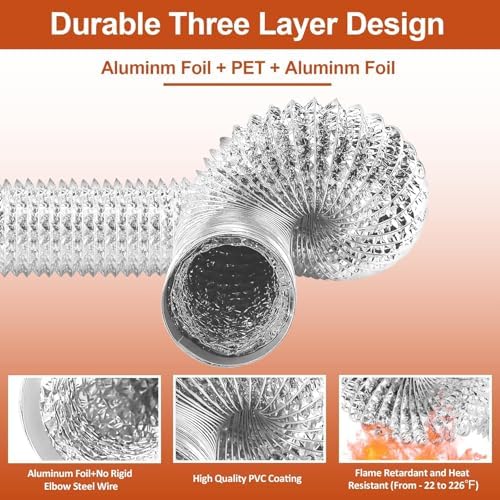 TDIDVKZW Indoor dryer vent kit 10 Ft 3 in 1 Filter Bucket - Image 3
