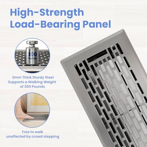 Howeall 4x12 Inches 2 Pack Heavy Duty Walkable Floor Register - Image 2