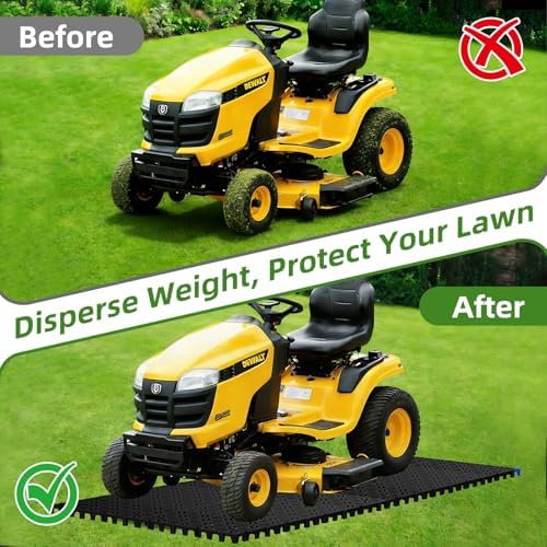 10 Pcs 15.7" x 15.7" Heavy Duty Ground Protection Mats, Interlocking Non-Slip - Image 5