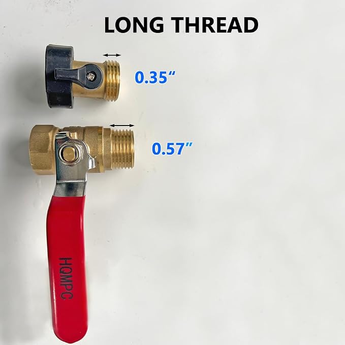 Garden Brass Shut Off Valve Ball Valves 3/4" GHT Hose Shut Off valve Hose - Image 3