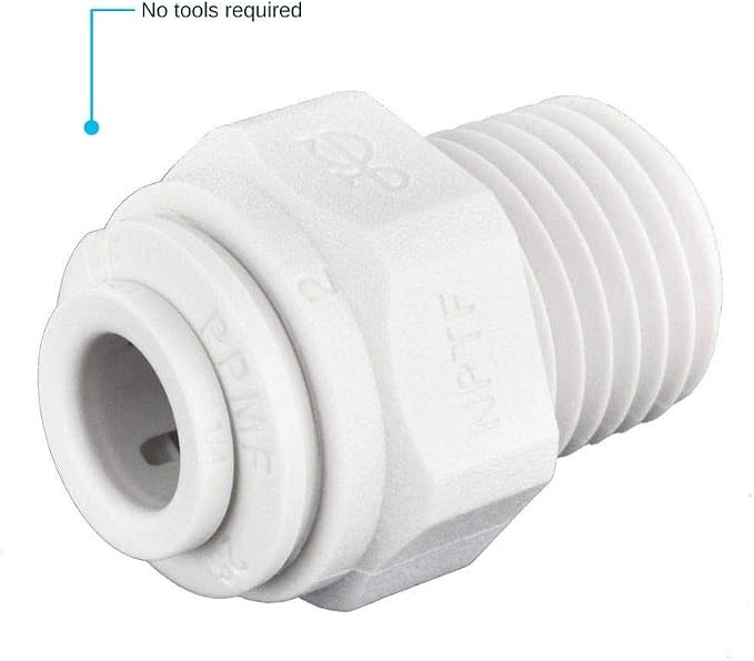 John Guest 1/4 Inch OD x 1/8 Inch NPT Male Connector, Push to Connect Plastic - Image 5