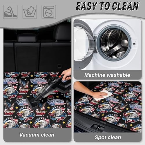 ELEQIN 250th Birthday American Car Cargo Liner Non Slip Backing Cargo Mat Rear - Image 5