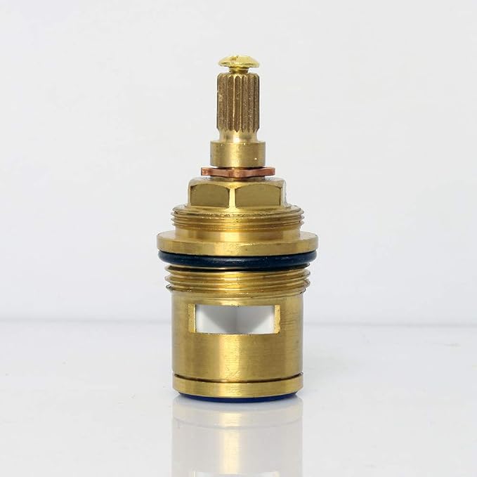Brass Ceramic Disc Cartridge, Inner Faucet Valve, Quarter Turn, 12MM Spline - Image 5