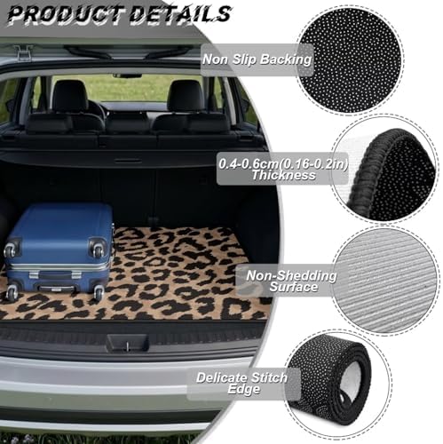 Brown Leopard Universal Car Trunk Mat - Image 6