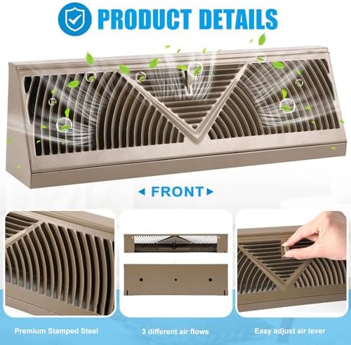 Yaocom 2 Pack Baseboard Register Vent 18 Inch Air Vent Covers - Image 3