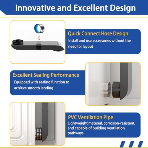4 Inch Dryer Vent Kit with Outdoor Wall Exhaust Cover, Hooded Screen & - Image 4