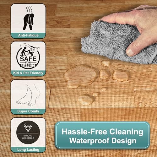 Sorbus Wood Grain Floor Tiles Foam Mat EVA Interlocking Mats Tile 3/8-Inch - Image 4