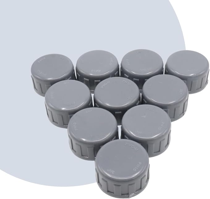 1 Inch BSPT Female PVC End Caps, 10 Pack | plumbing diy repair fit, watertight - Image 3
