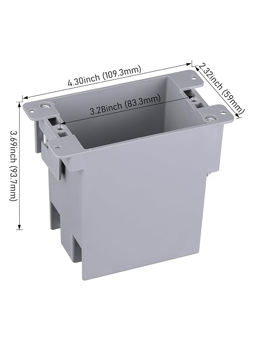 LEONLITE 20 Cubic Inch Single Gang Old Work Electrical Outlet Box | Ultra-deep - Image 3