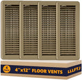 4 Pack Floor Vent Covers, Floor Register 4" x 12", Adjustable Decorative Vent by Unknown