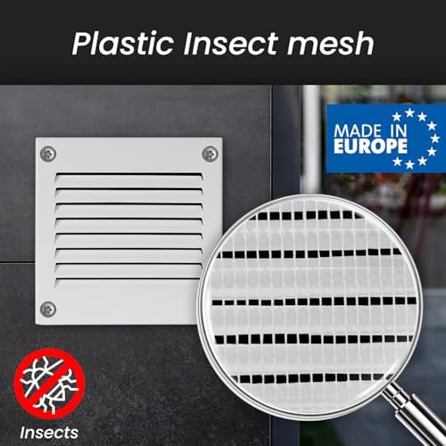 Repa Market 5-Pack Air Vent Cover 16x6 Inch White Galvanized Steel Louvered - Image 4