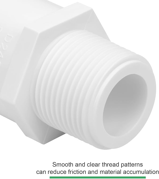 10Pack 1" PVC Male Adapter Pipe Fittings Furniture Grade SCH40 2-Way 1" PVC - Image 5