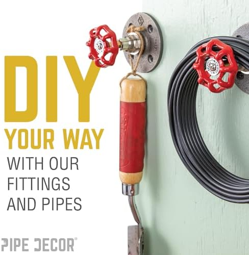 PIPE DECOR 2" Malleable Iron Floor Flange 4 Pack, Industrial Steel Grey Fits - Image 7