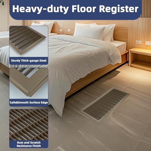 14x8 Floor Return Air Grille Fit 8x14 14x8" Duct Opening, Floor Register - Image 4