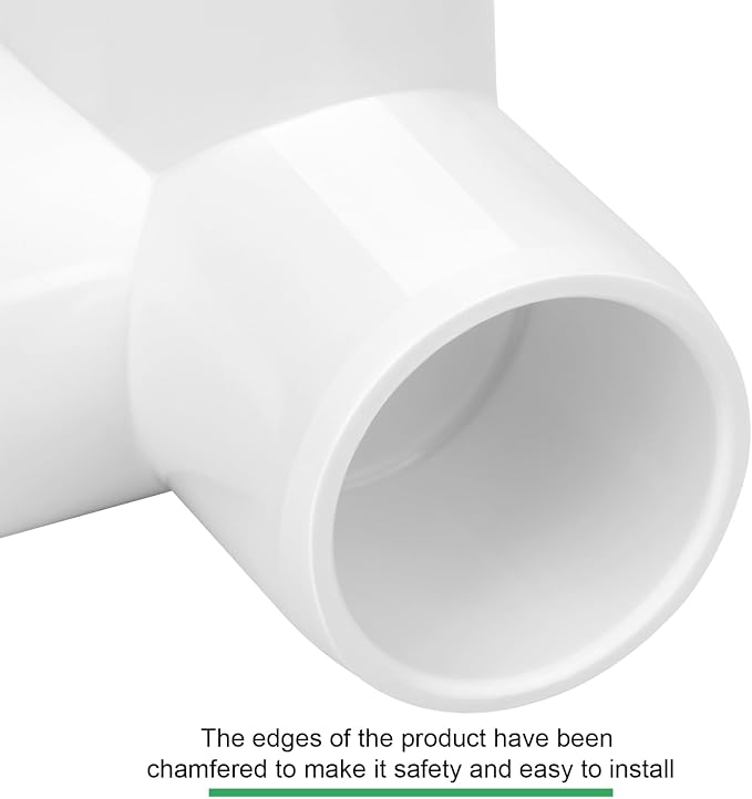 8Pack 3/4IN 4-Way Elbow PVC Pipe Fittings Furniture Grade SCH40 4 Way Side - Image 5