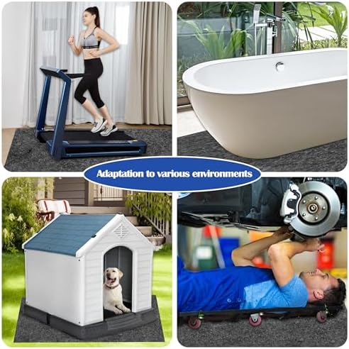 Ogrmar 6x8.2 FT Outdoor Storage Shed Mat Waterproof Tent Floor Mat Gray - Image 4