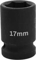 1/2" Drive 17mm Deep Impact Socket, 6 Point Chrome Molybdenum Steel Heavy Duty by YTkavq