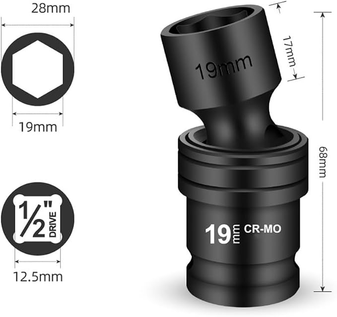 1/2 Inch Drive Hex Socket Adapter - Image 3