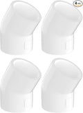 4-Pack 1 Inch 45 Degree PVC Elbow Pipe Fittings, Furniture Grade SCH40 PVC Pipe by Unknown