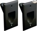 DATA COMM Electronics 45-0001-BK 1-Gang Recessed Low Voltage Cable Plate by DATACOMM