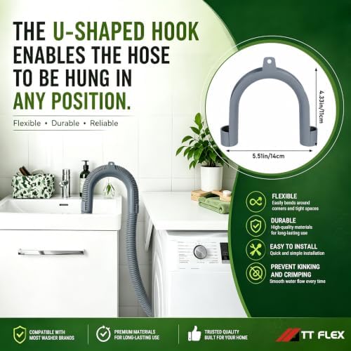 TTFLEX 6 FT Washing Machine Drain Hose Extension, Washer Drain Hose Kit - Image 3