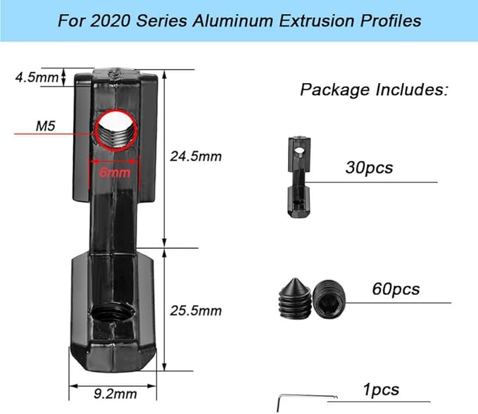 30Sets 2020 Corner Bracket L-Type Internal Connectors - Image 2