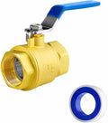 WiseWater 1/2" NPT Full Port Brass Ball Valve, UPC Certified, 600 WOG, Plumbing by WiseWater