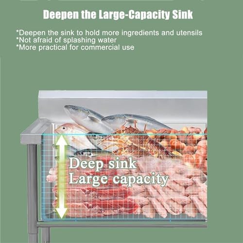47" 1-Compartment Commercial Sink - Image 4