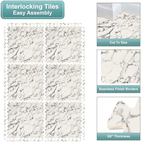 Sorbus Wood Grain Floor Tiles Foam Mat EVA Interlocking Mats Tile 3/8-Inch - Image 6