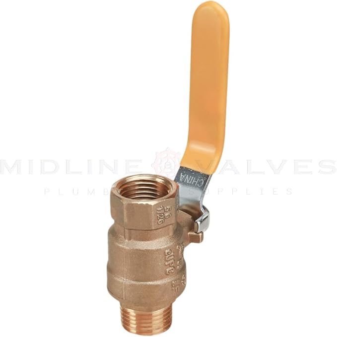 Midline Valve 822MF234 Premium Brass Full Port Ball Valve 1/2 in. FIP x MIP - Image 7
