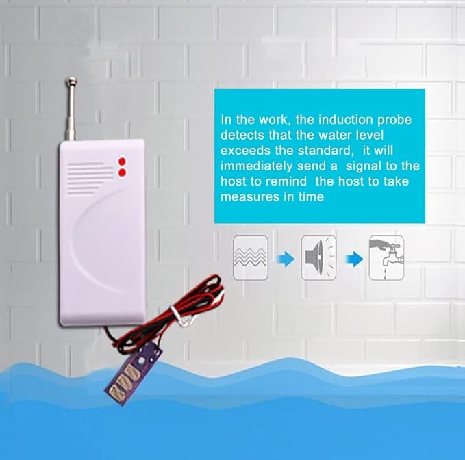 Wireless Water Detector, 433MHz Radio Water Leak Sensor | ABS Flood Alarm - Image 2
